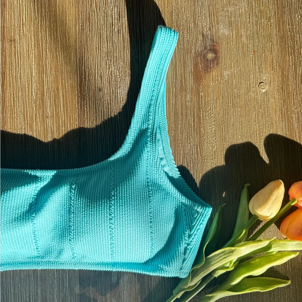 Aerie One-Shoulder Blue Bandeau